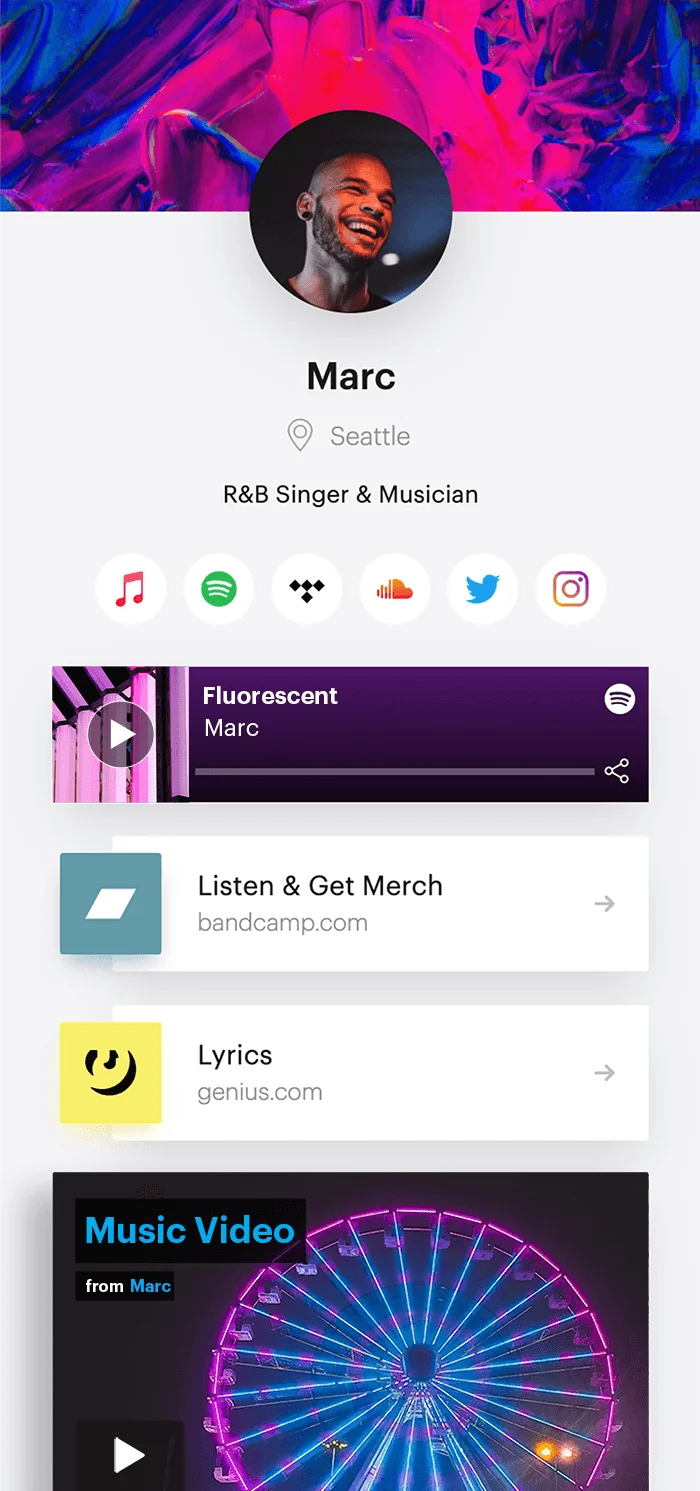 Artist portfolio example